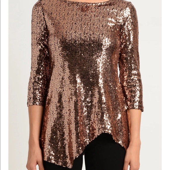 Lynn Ritchie Tops - Lynn Ritchie NWT Stretch Sequin Top
